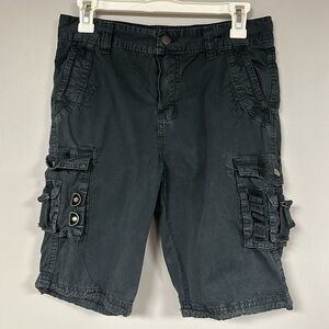 Boy’s Rebel & Soul Cargo Shorts Dark Gray, 100% Cotton, Size 14 /16